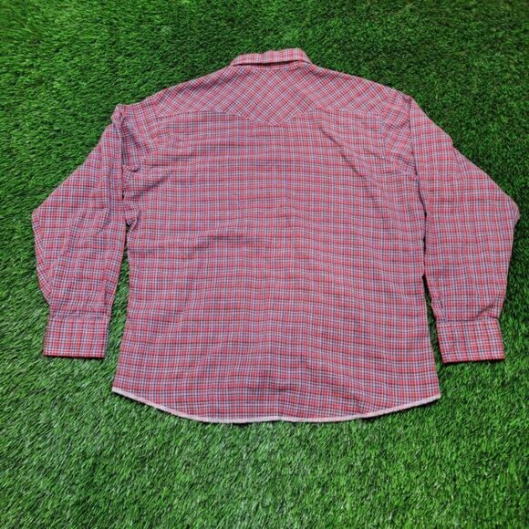 Vintage 80s Wrangler Pearl Snap Western Shirt Mens XL USA Made Plaid Check - Picture 5 of 15